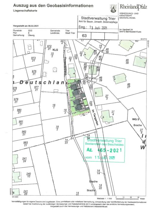 Dvojna kuća Trier Prodajem Njemačka | Lageplan Neubau