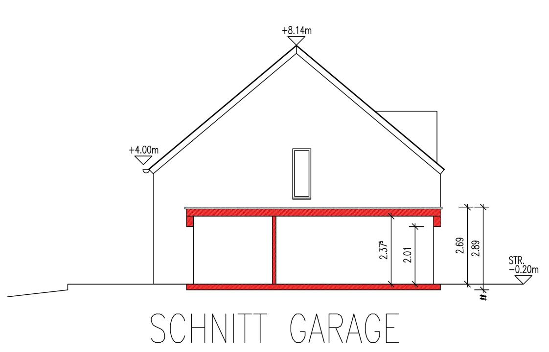 Schnitt Garage