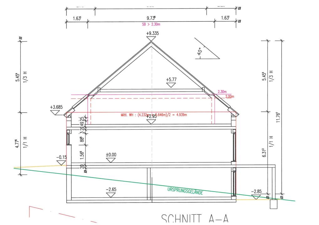 半独立式住宅 普鲁维格  德国 | Schnitt