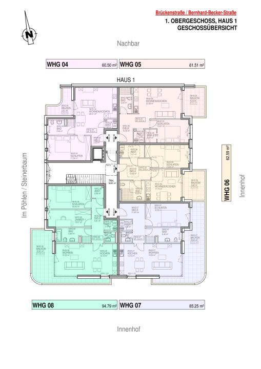 Płaski Schweich  Niemcy | Haus 1 - 1. Obergeschoss