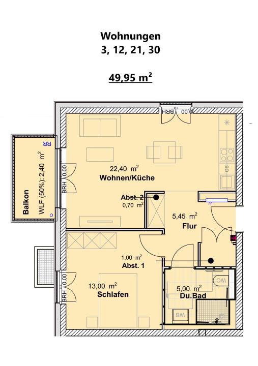 Wohnung 3, 12, 21, 30