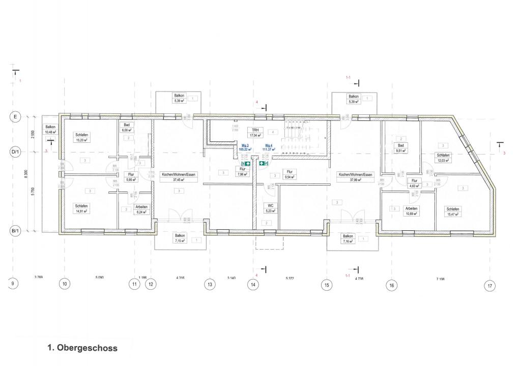 Квартира на первом этаже Трир Продаётся Германия | 1. Obergeschoss