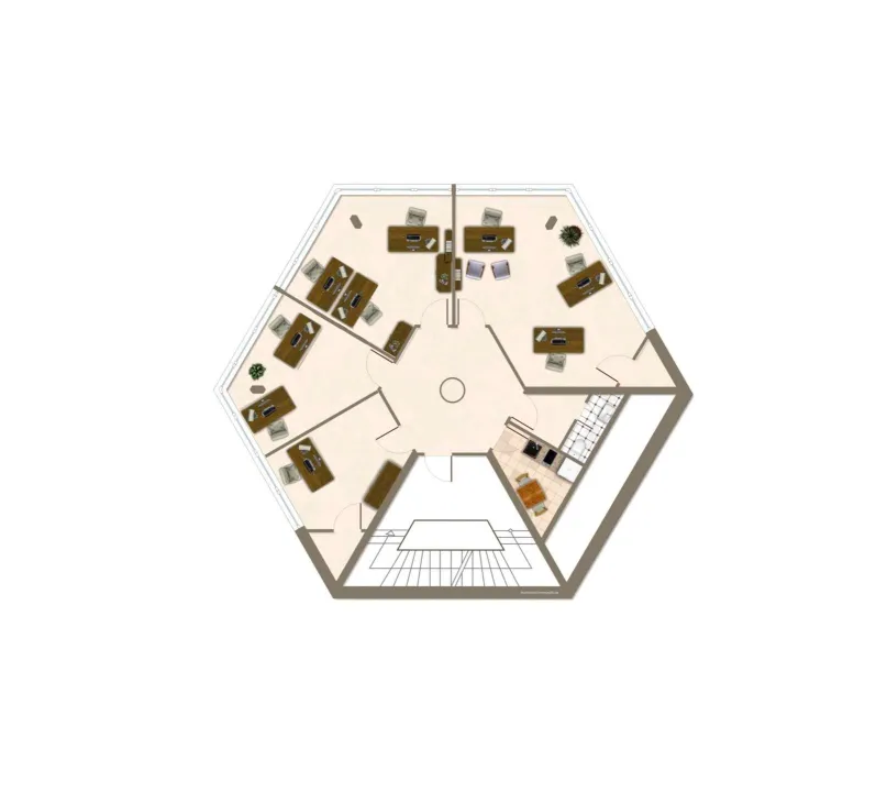 オフィススペース ケルン  ドイツ | Grundriss Pavillion 1.&2.OG