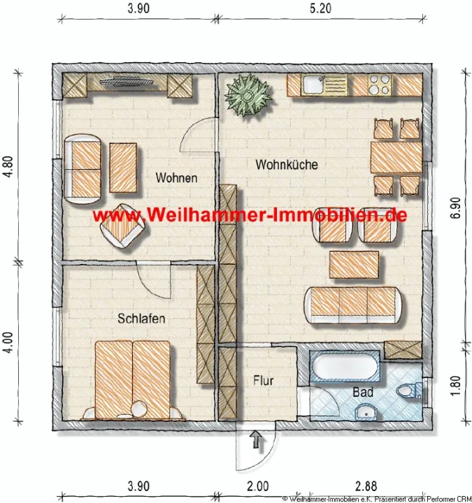 apartamento en planta alta Saarbrücken En Renta Alemania | Image